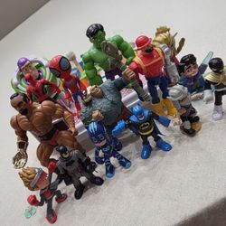 Mixed Action Figure Lot – Batman, Spider-Man, Hulk, Buzz Lightyear & More