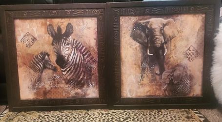 HOME INTERIOR SAFARI DECOR FRAME CUADRO