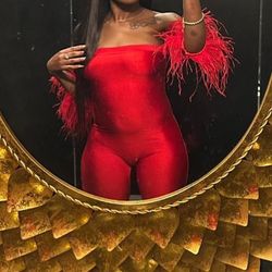 Women's Red Bodysuit