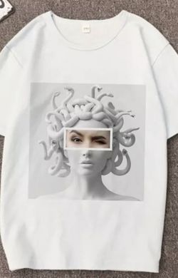Summer T Shirt Women Medusa Print -Camiseta Mujer