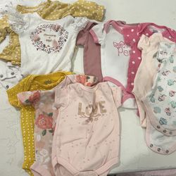 Baby Girl Onesies Size 0-3