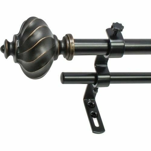 Double Curtain Rod Set 48 - 84 NEW