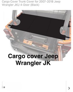 Cargo cover for jeep Wrangler 2007 to 2017 4dr