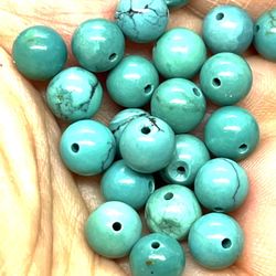 Lot Of 165 7mm Turquoise Beads
