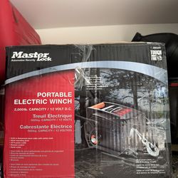 Master Automotive Security Lock PORTABLE ELECTRIC WINCH 2,000 lb. CAPACITY / 12 v