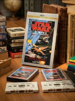 Vintage 1996 Star Wars X-Wing Rogue Squadron Cassette Audiobook Complete Set BDD