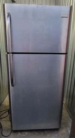 REFRIGERATOR  .  110 V .. FRIDGE  STAINLESS WORKS GREAT 
