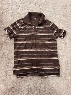 Striped brown button shirt size M
