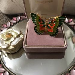Pretty !!! Gold Colorful Butterfly Pin/Brooch 