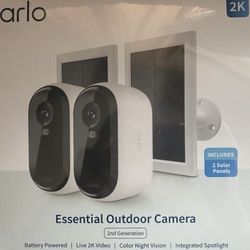 Arlo Wireless 2K HDR Essential 2nd Generation Outdoor Camera Solar Panel 2 Pack