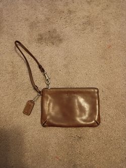 Vintage COACH 1941 Wristlet Brown Leather Small Purse