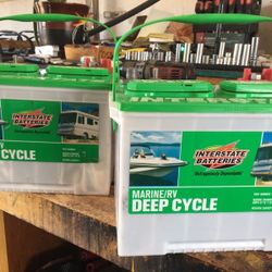 Marine deep cycle and regular batteries