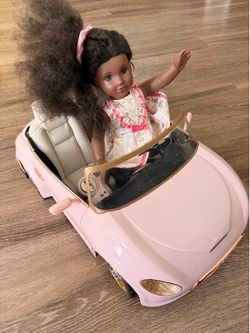 American Girl Doll and Motorized Car