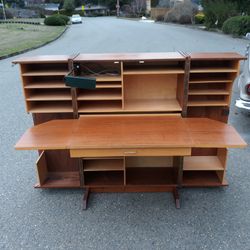Earnst Mumenthaler and Otto Meier Danish Teak Fold Out Desk Mint Condition 1950s