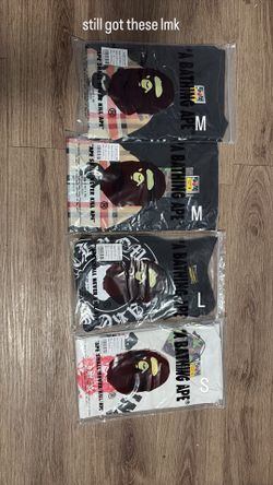 Bathing Ape Tee Shirts sizes S-L
