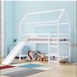 Twin Loft Bed With Slide