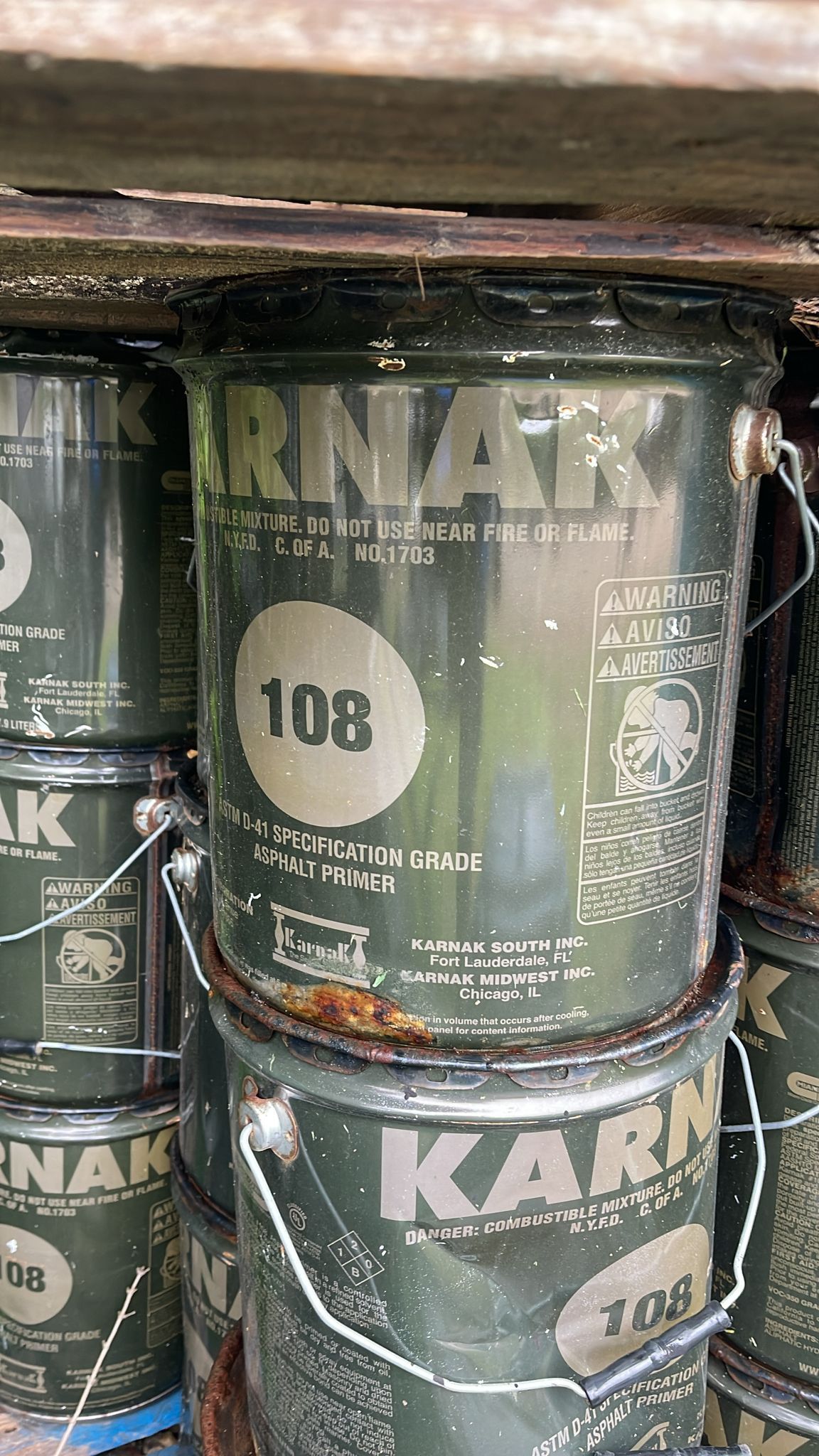 KARNAK 108 Asphalt primer 640-fl oz Black Roof Seam Primer Asphalt primer $130 5 gallon bucket retails for over $200
