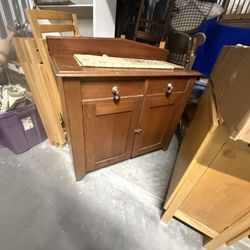 Antique Wood Dry Sink