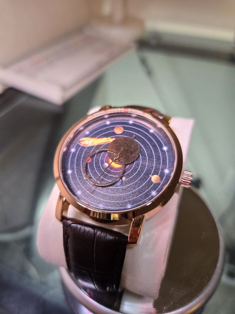 Brand New Bangwei Brown Mens Watches Luxury Leather Men's Watch