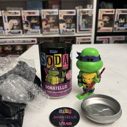 LE EXCLUSIVE BLACKLIGHT 8400 PCS Donatello Funko Soda TMNT Teenage Ninja Turtles