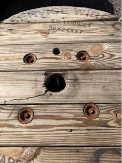 4 Free Wooden Cable Spools - FREE