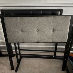 Twin Grey Bed Frame