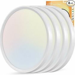 4PK 15.8 Inch Led Ceiling Light Flush Mount, 32W, 3480LM, 3000K/4000K/6000K CCT Selectable Super Slim LED Ceiling Light
