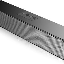 Computer Speakers, 20W PC Speakers for Desktop Laptop, 5.0 USB Powered Wireless Mini Computer Sound Bar with Dual Speakers,16H Playtime, Microphone, 3