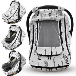 HippoBaby Car Seat Cover For Babies With 100% Cotton Muslin Material | Breathable Carseat Cover For