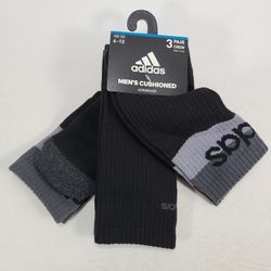 Adidas Men's Cushioned Crew Socks 3 pack Size 6-12