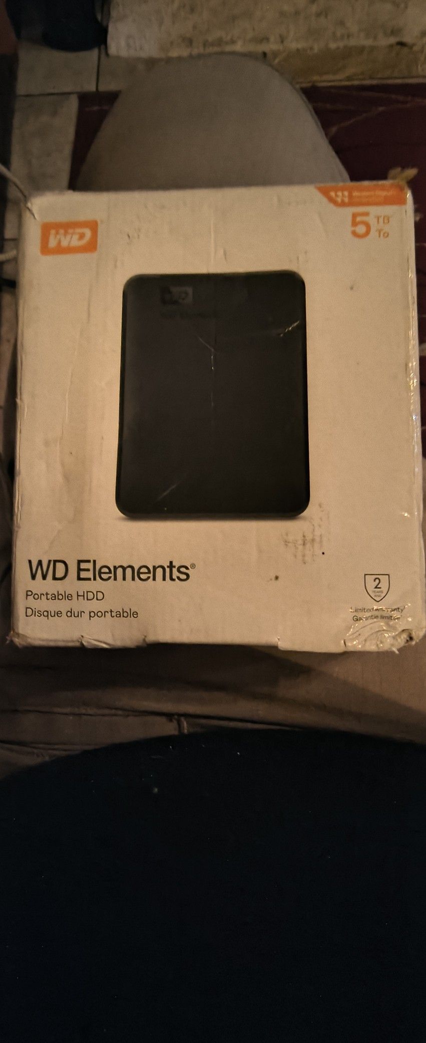 Western Digital Elements 5TB Portable HDD new Open Box