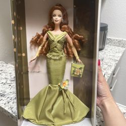 Silver Label Birthday Wishes Barbie Green Dress NIB C6230