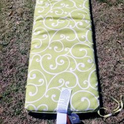 Green bench cushion 