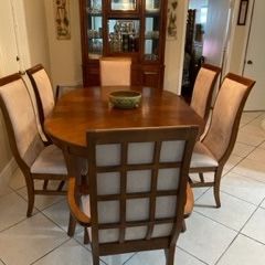 For Sale … Dining RM. Table Set, China Cabinet & Custom Made Table
