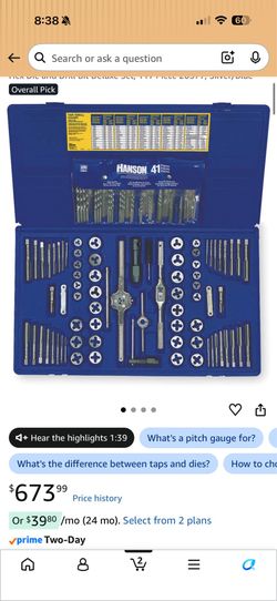 Irwin Tap and Hex Die and Drill Bit Deluxe 117pc