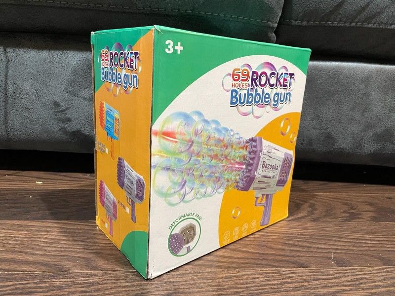 69-Hole Bubble Machine with LED Light