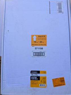 Everbilt 14x24 White Air Return Filter Grille