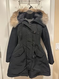 Moncler Fit And Flare Down & Fur Jacket