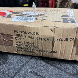 Golf Cart Trailer Hitch with Bumper Receiver for Club Car DS 1981 Up Models/Mount on Rear Chassis (NOT Rear Seat Footrest)