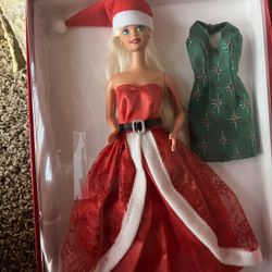 80s Christmas Barbie Doll