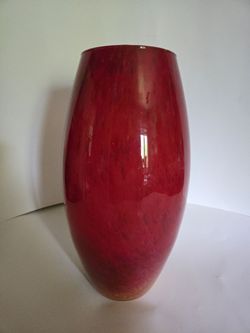 Radiant RARE Fire Red Art Glass Flower Vase