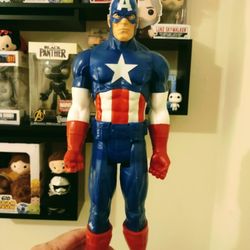 Used Captain America Figure (Barbie Sized/12 Inches Or So)