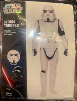 STAR WARS STORM TROOPER COSTUME & MASK (LARGE & MORE!) BRAND NEW