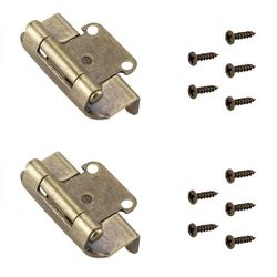30 Brass hinges - Antique Brass Self-Closing 1/2" Hinges