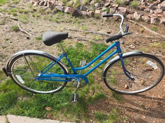VINTAGE Schwinn Breeze Bicycle Bike Excellent Condition Tires Need Some Work Frame Handles Seat all great Chain not bad