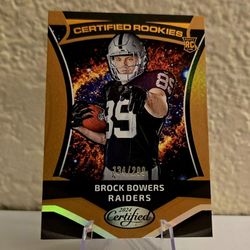 BROCK BOWERS 2024 PANINI CERTIFIED MIRROR BRONZE ROOKIE /299