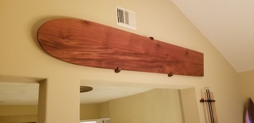 Replica Vintage Wooden Longboard Hawaiian