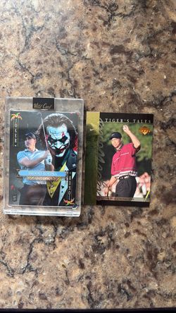 Brooks Koepka Wild Card & Tiger Woods Upper Deck Golf Cards
