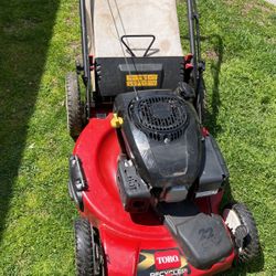 Toro Lawn Mower Self Propelled With Bag 