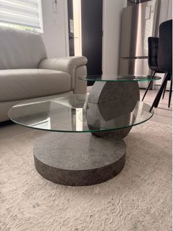Modern glass coffee table